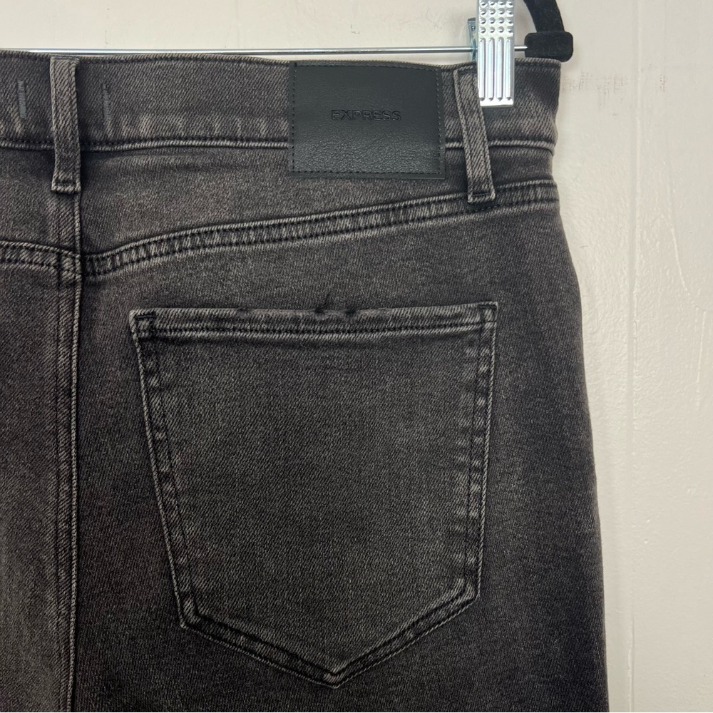 Express Skyscraper Mid Rise Hyper Sculpt Hyper Stretch Jeans Size 12S Short Grey - Picture 6 of 7